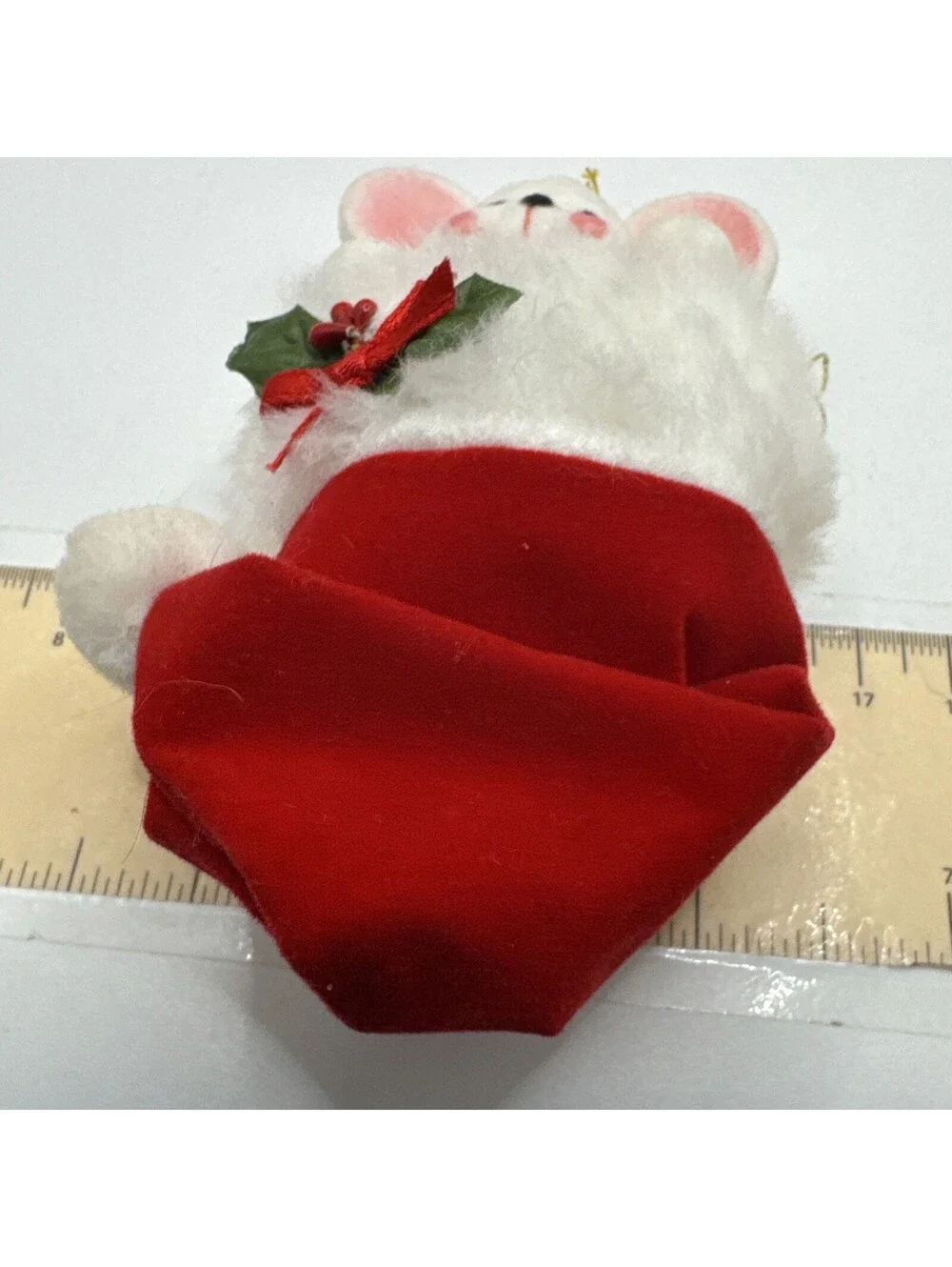 Vintage Avon Christmas Ornament Peek-A-Boo Mouse Ornament Red Santa's Hat W/ Box